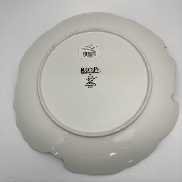 Lenox Rudolph the Red-nose Reindeer Cookies for Santa plate - Picture 3 of 3